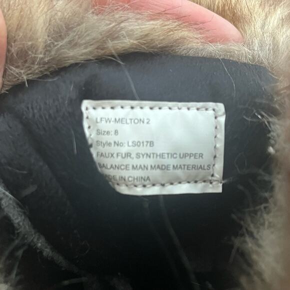 London Fog Snow Boots Faux Fur Trim size 8 - Picture 5 of 8